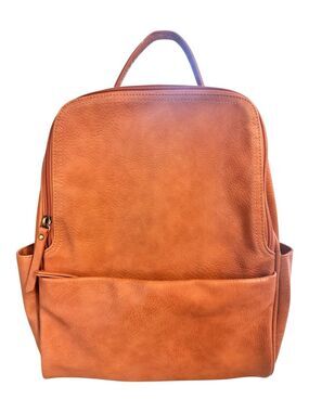 Urban Originals Tan Vegan Leather Backpack Travel Work Everyday Minimalist Bag